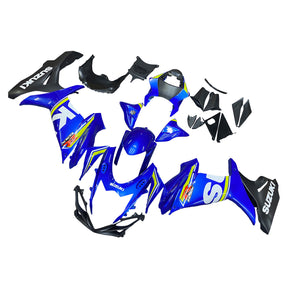 Amotopart 2011-2024 GSXR 600/750 Suzuki Blue with Yellow Accent Fairing Kit