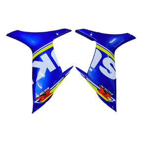 Amotopart 2011-2024 GSXR 600/750 Suzuki Blue with Yellow Accent Fairing Kit