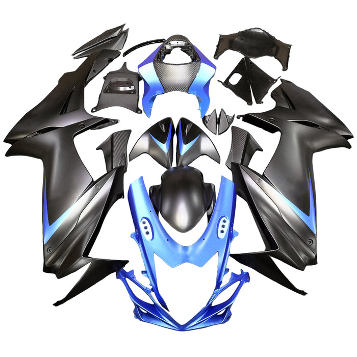 Amotopart 2011-2026 GSXR 600/750 Suzuki Matte Blue&Black Fairing Kit