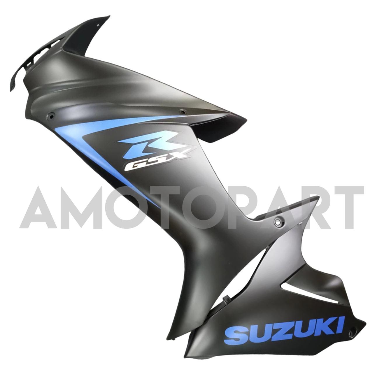 Amotopart 2011-2024 GSXR 600/750 Suzuki Kit de carenado azul mate y negro