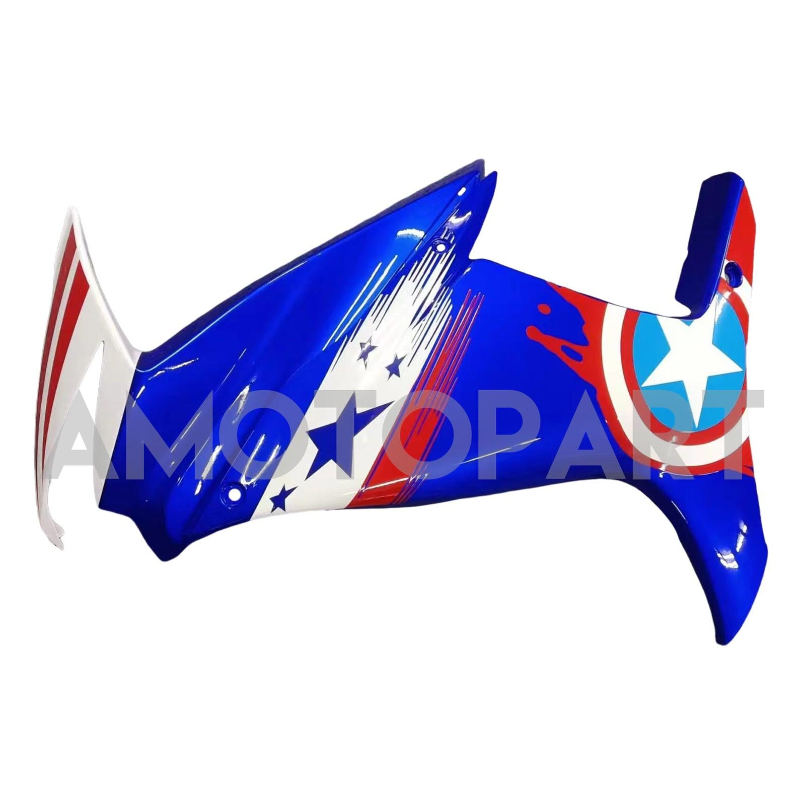 Amotopart 2011-2025 GSXR 600/750 Suzuki Blau&Rotes Captain America Verkleidungsset