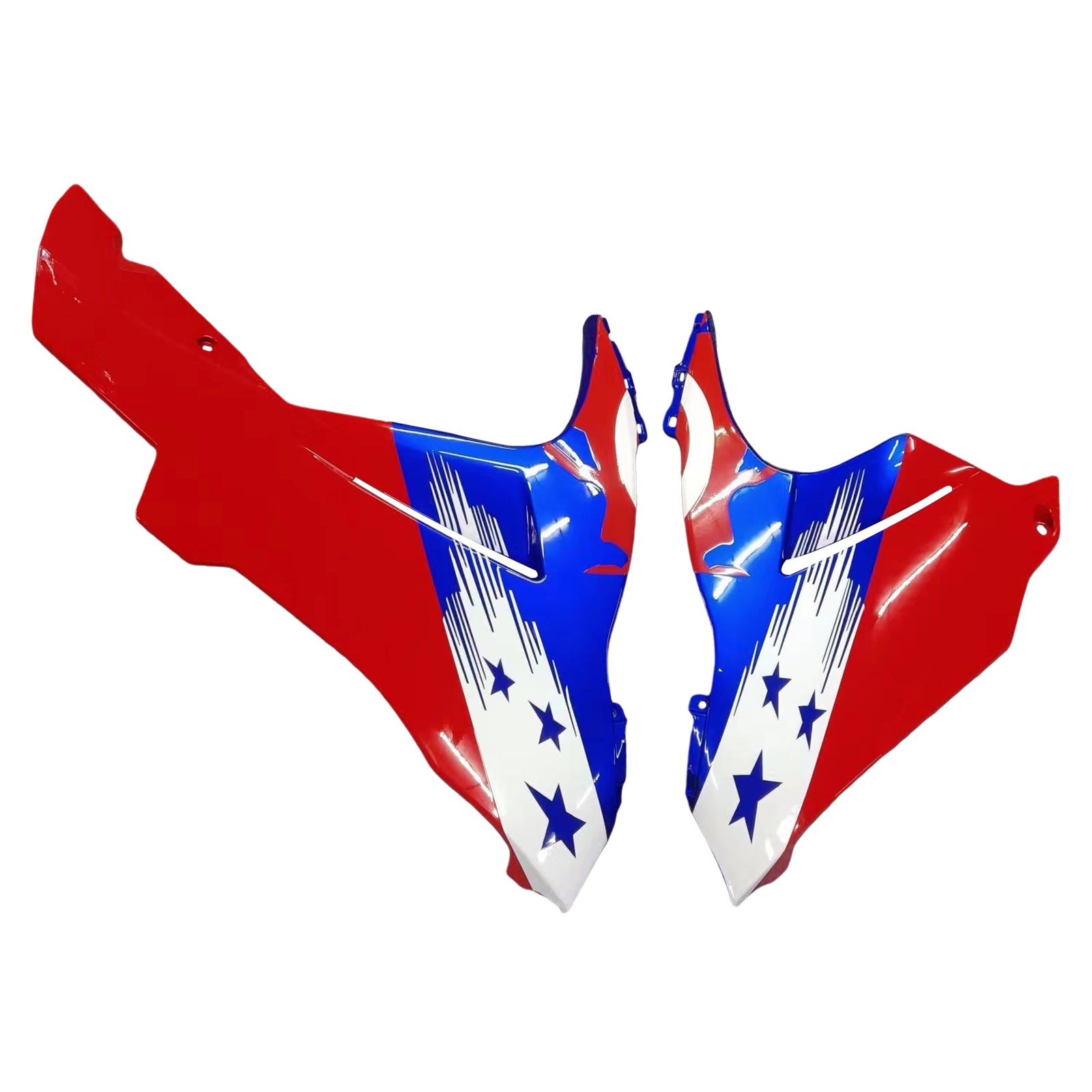 Amotopart 2011-2024 GSXR 600/750 Suzuki Blue&Red Captain America Fairing Kit