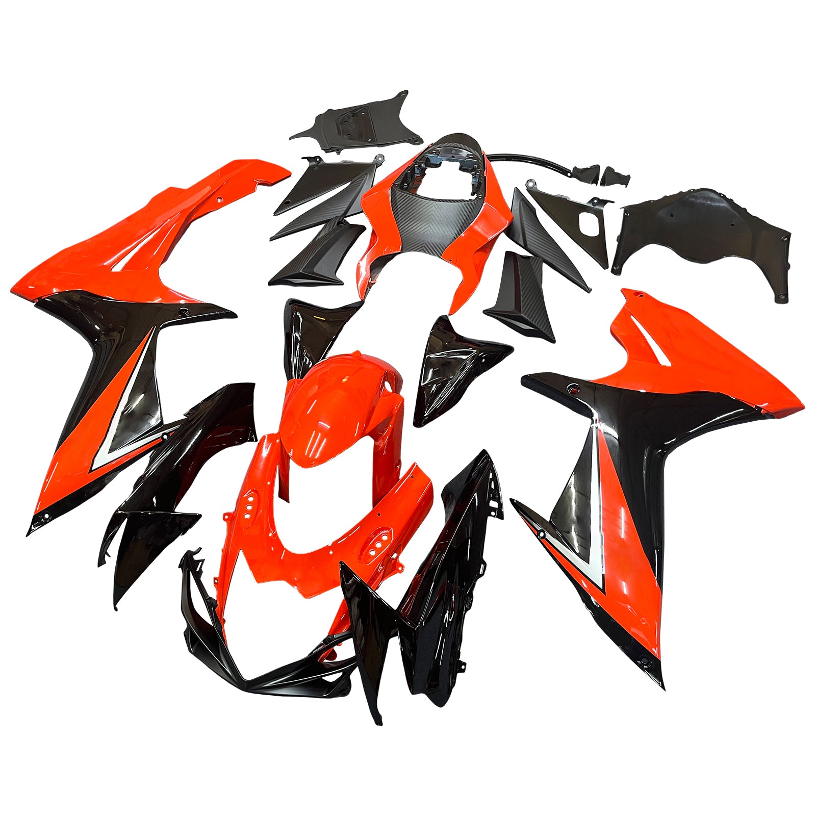 Amotopart 2011-2025 GSXR 600/750 Suzuki Black&Red Fairing Kit