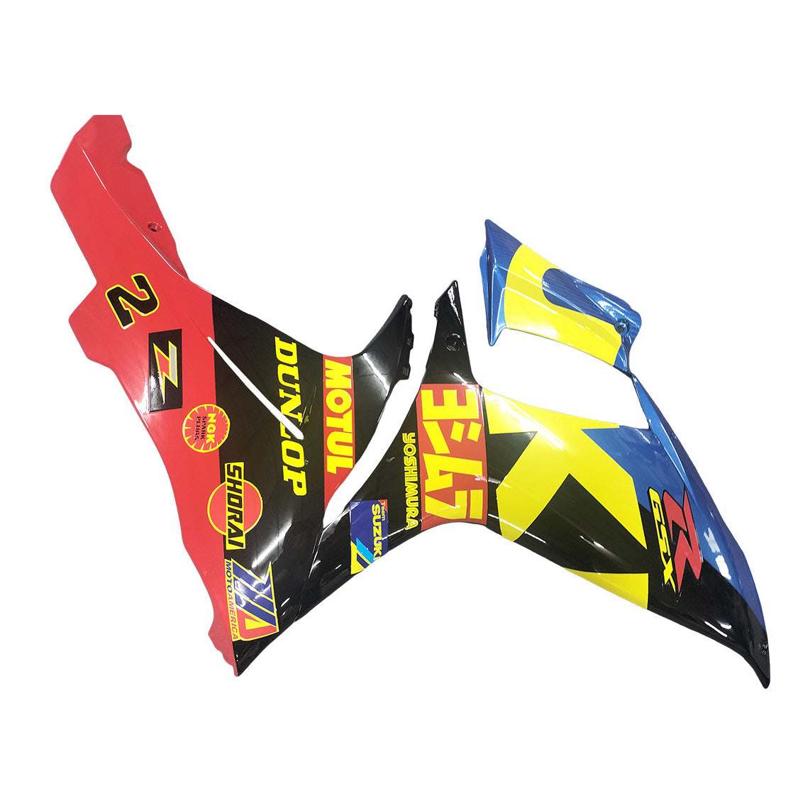 Amotopart 2011-2024 GSXR 600/750 Suzuki Gloss Blue&Yellow Fairing Kit