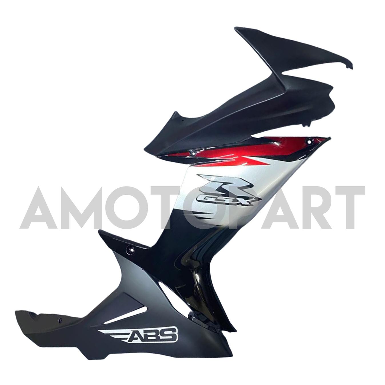 Amotopart 2011-2025 GSXR 600/750 Suzuki Black with Red Accents Fairing Kit