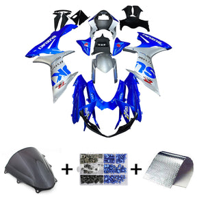 Amotopart 2011-2024 GSXR 600/750 Suzuki Blue&Silver Fairing Kit