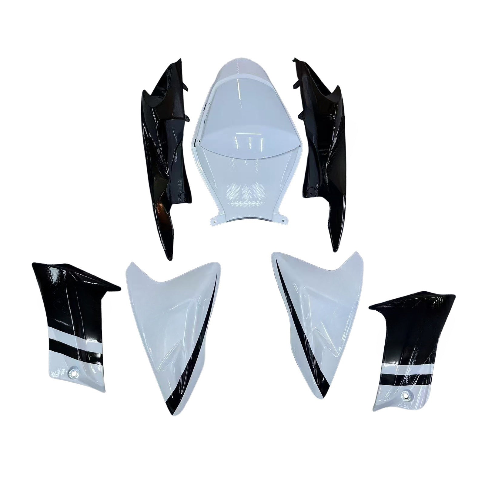 Amotopart 2011-2025 GSXR 600/750 Suzuki Black&White Fairing Kit