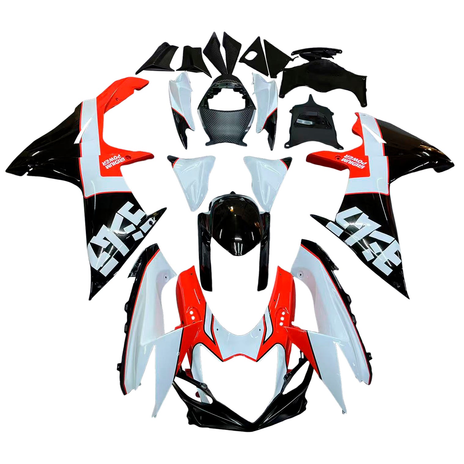 Amotopart 2011-2026 GSXR 600/750 Suzuki Red&Black Fairing Kit
