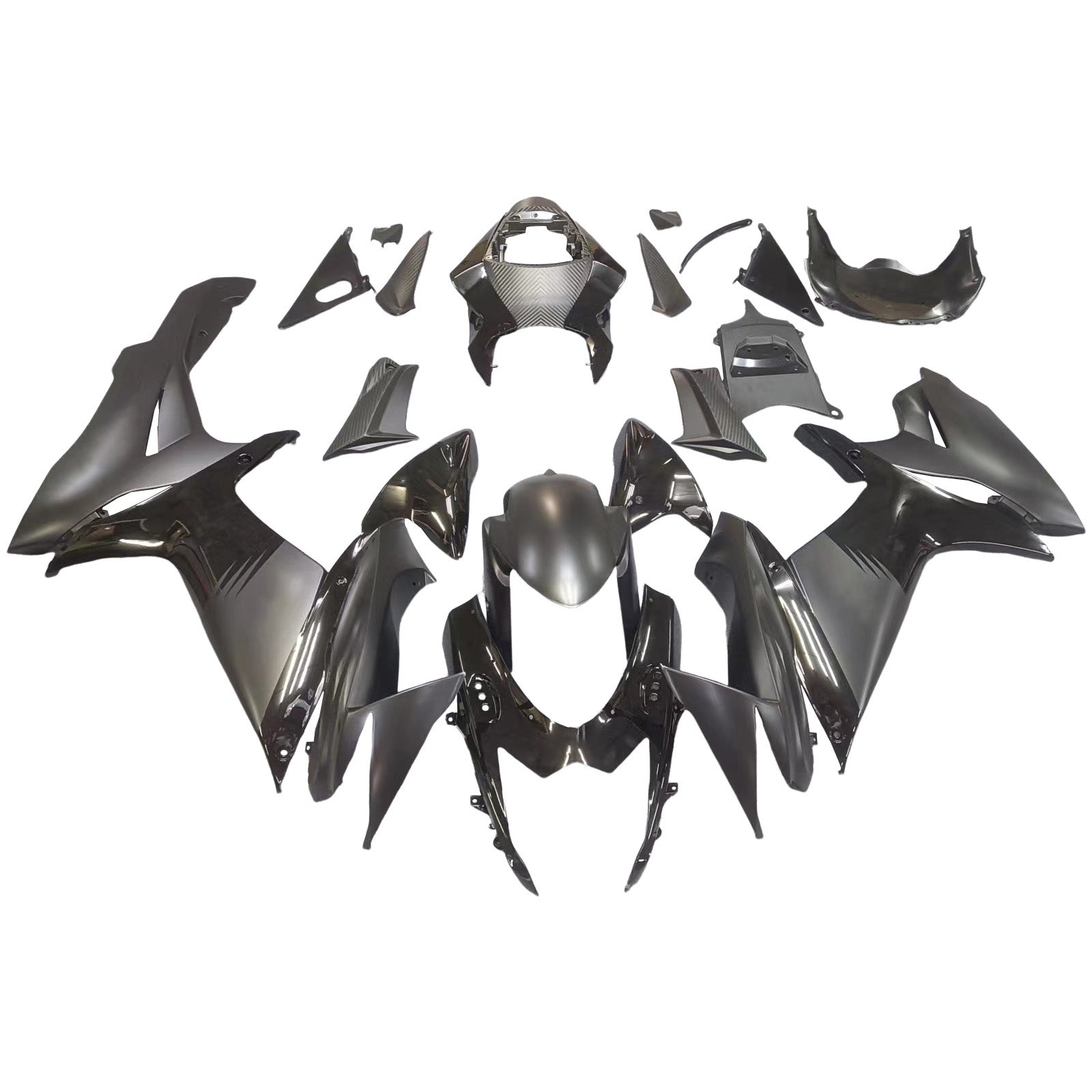 Amotopart 2011-2024 GSXR 600/750 スズキ マット&グロスブラック フェアリングキット