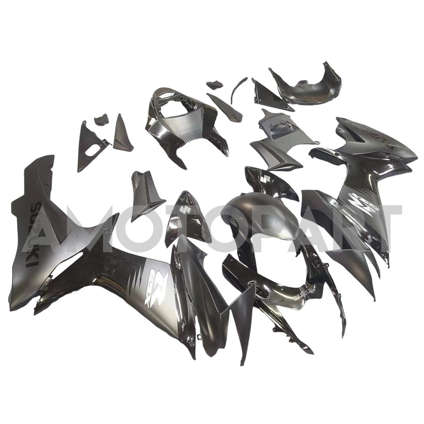 Amotopart 2011-2025 GSXR 600/750 Suzuki Matte&Gloss Black Fairing Kit