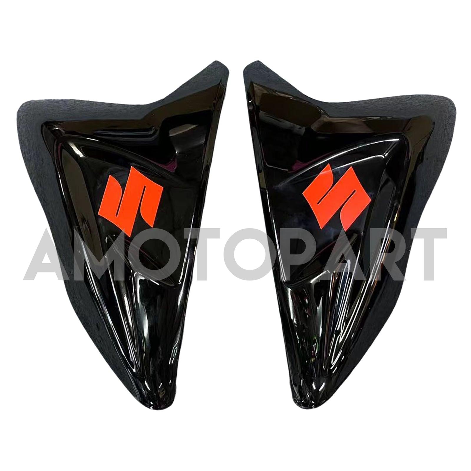 Amotopart 2011-2025 GSXR 600/750 Suzuki Black With Blue Accenters Style1 Fairing Kit