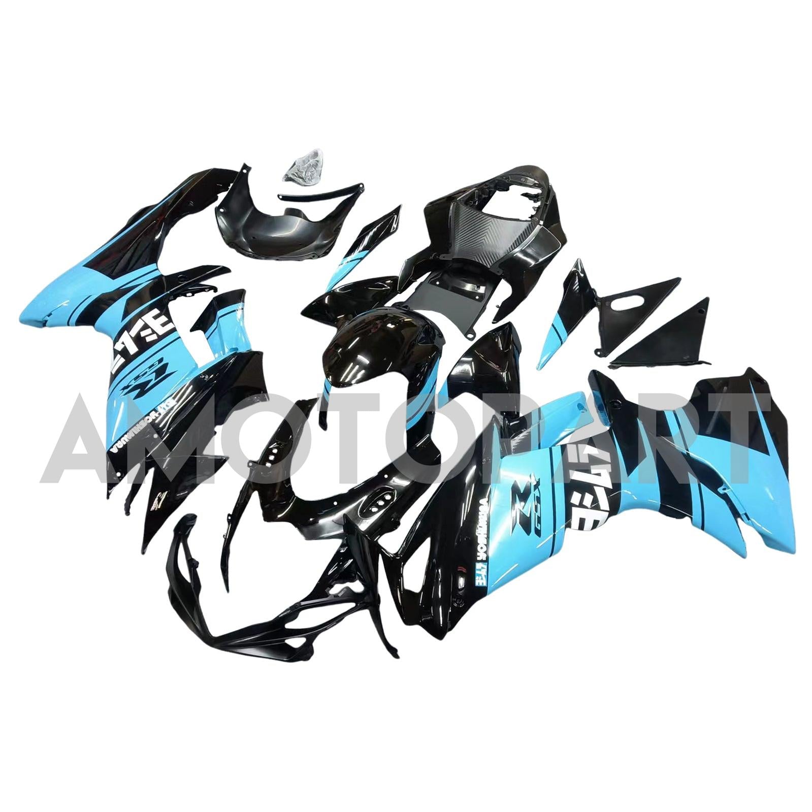 Amotopart 2011-2025 GSXR 600/750 Suzuki Gloss Blue&Black Style1 Fairing Kit