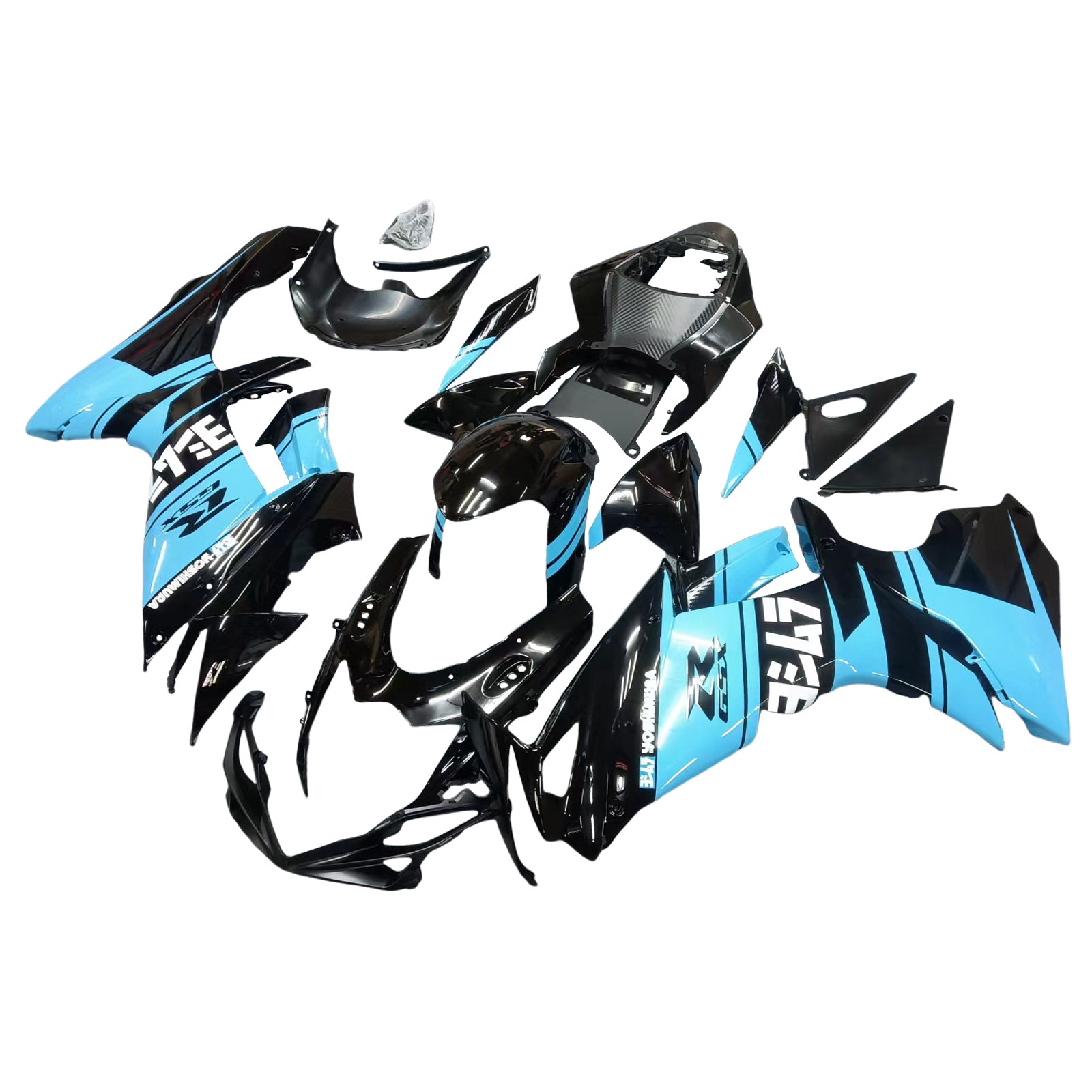 Amotopart 2011-2026 GSXR 600/750 Suzuki Glanzblau&Black Style1 Verkleidungssatz