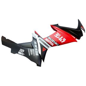 Amotopart 2011-2024 K11 GSXR 600/750 Suzuki Rojo y Negro Style1 Kit de carenado