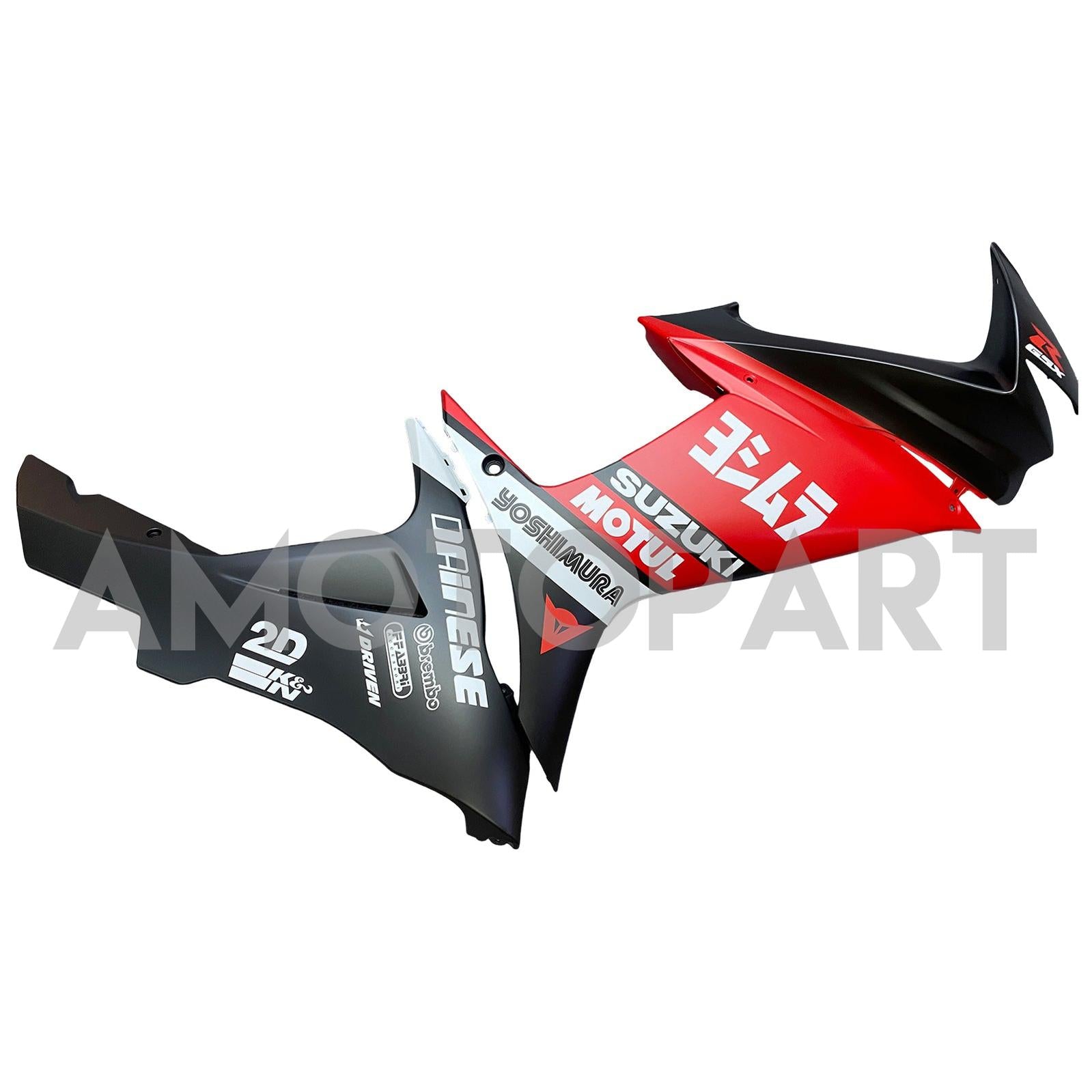 Amotopart 2011-2025 K11 GSXR 600/750  Suzuki Red&Black Style1 Fairing Kit