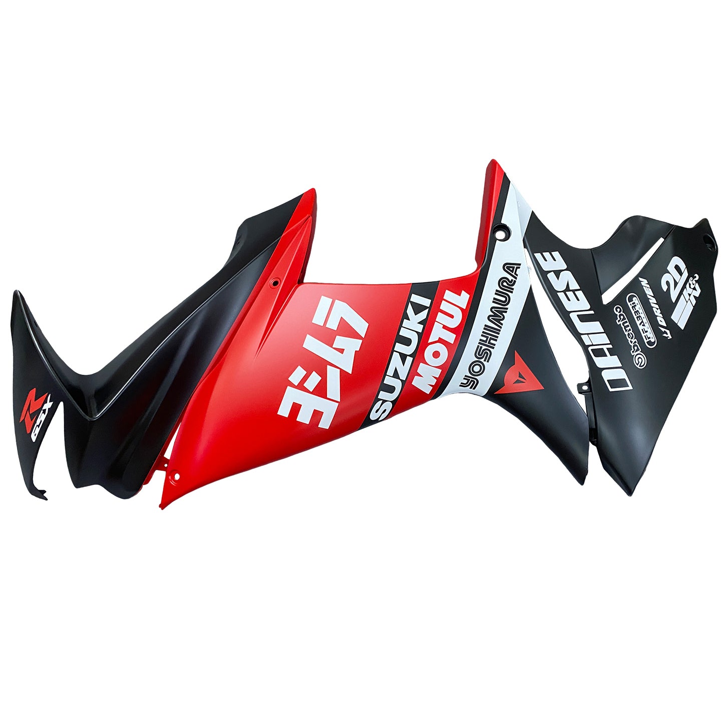 Amotopart 2011-2024 K11 GSXR 600/750  Suzuki Red&Black Style1 Fairing Kit