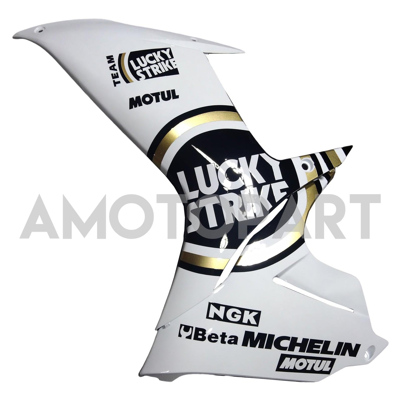 Amotopart 2011-2025 K11 GSXR 600/750 Suzuki White mit schwarzem Akzentverkleidungskit