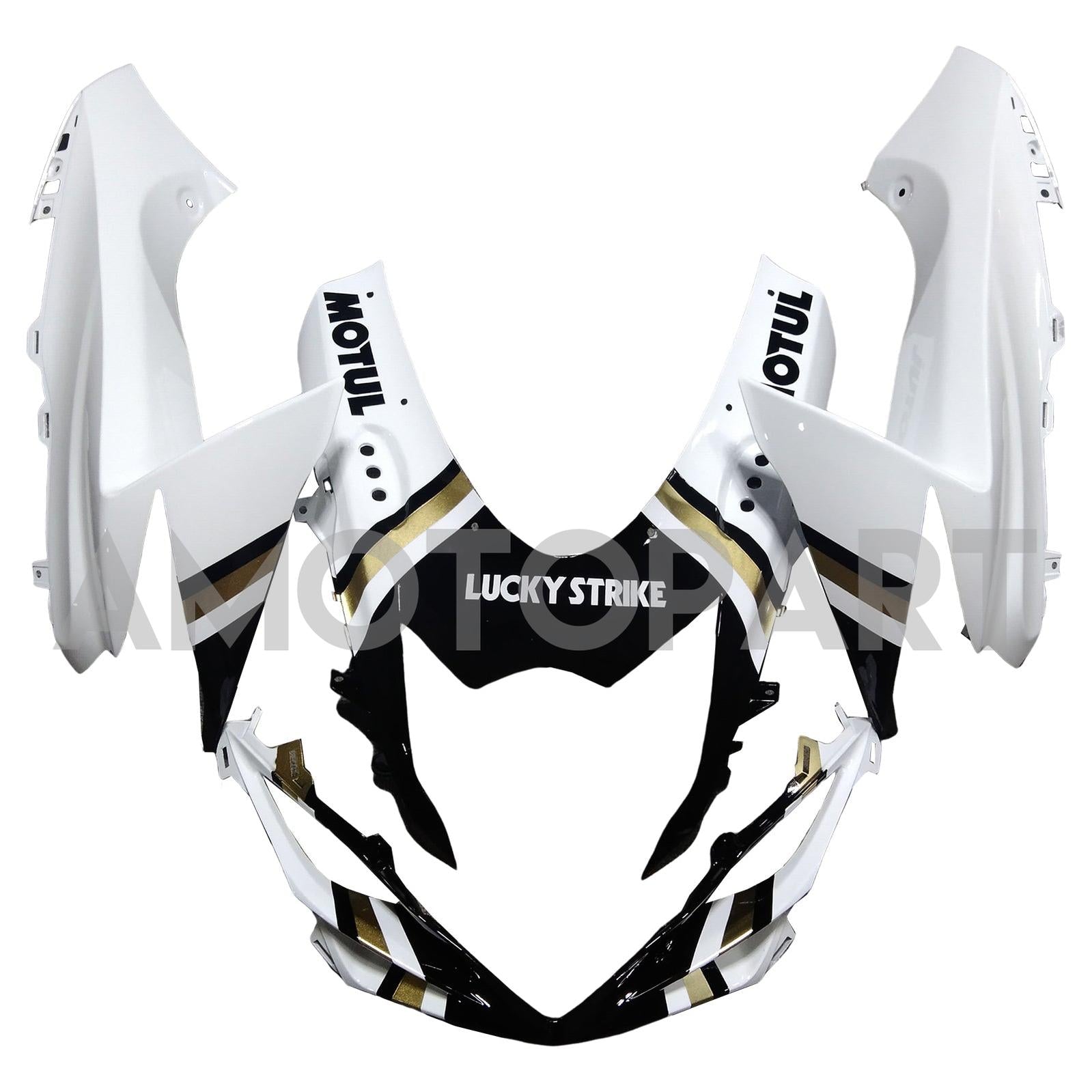Amotopart 2011-2025 K11 GSXR 600/750 Suzuki White mit schwarzem Akzentverkleidungskit