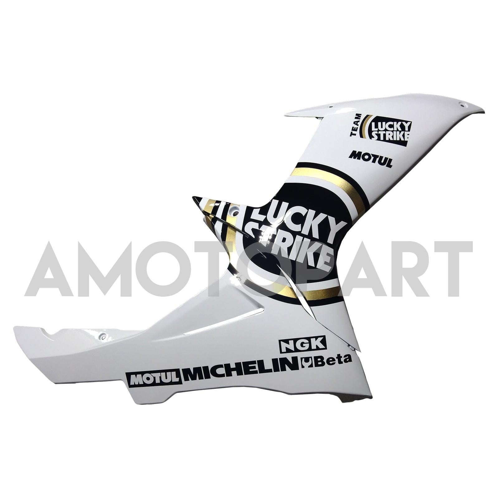 Amotopart 2011-2025 K11 GSXR 600/750 Suzuki White mit schwarzem Akzentverkleidungskit