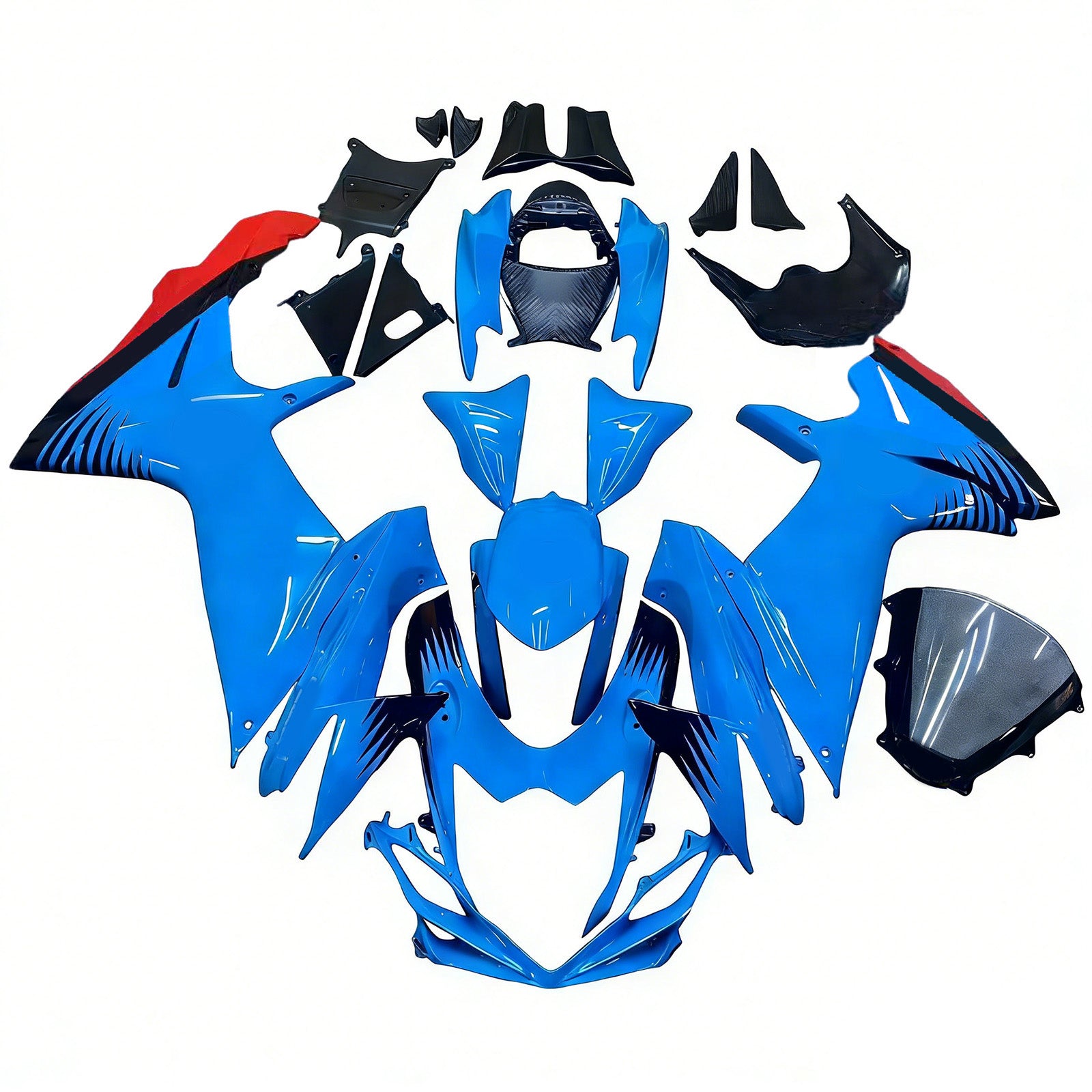 Amotopart 2011-2025 K11 GSXR 600/750 Suzuki Blue with Yellow Accents Fairing Kit