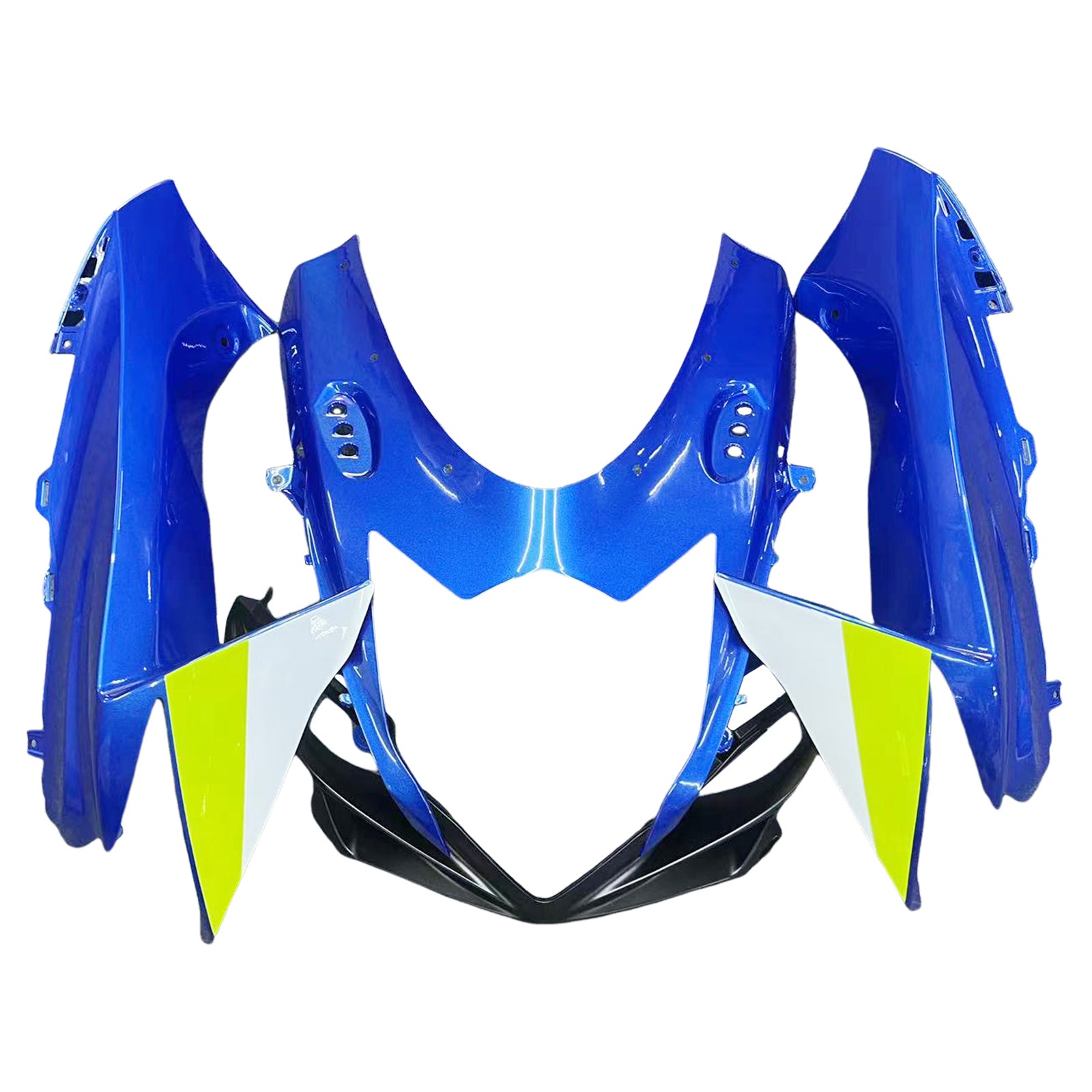 Amotopart 2011-2026 K11 GSXR 600/750 Suzuki Blue with Neon Yellow Accenter Fairing Kit