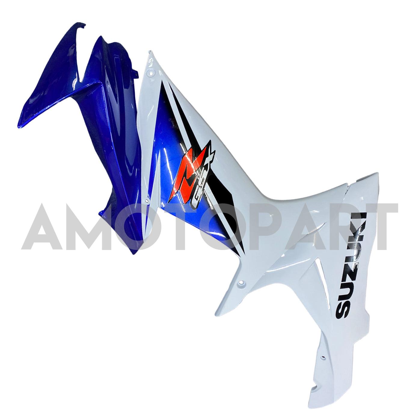 Amotopart 2011-2025 K11 GSXR 600/750 Suzuki Blue&White Style1 Fairing Kit