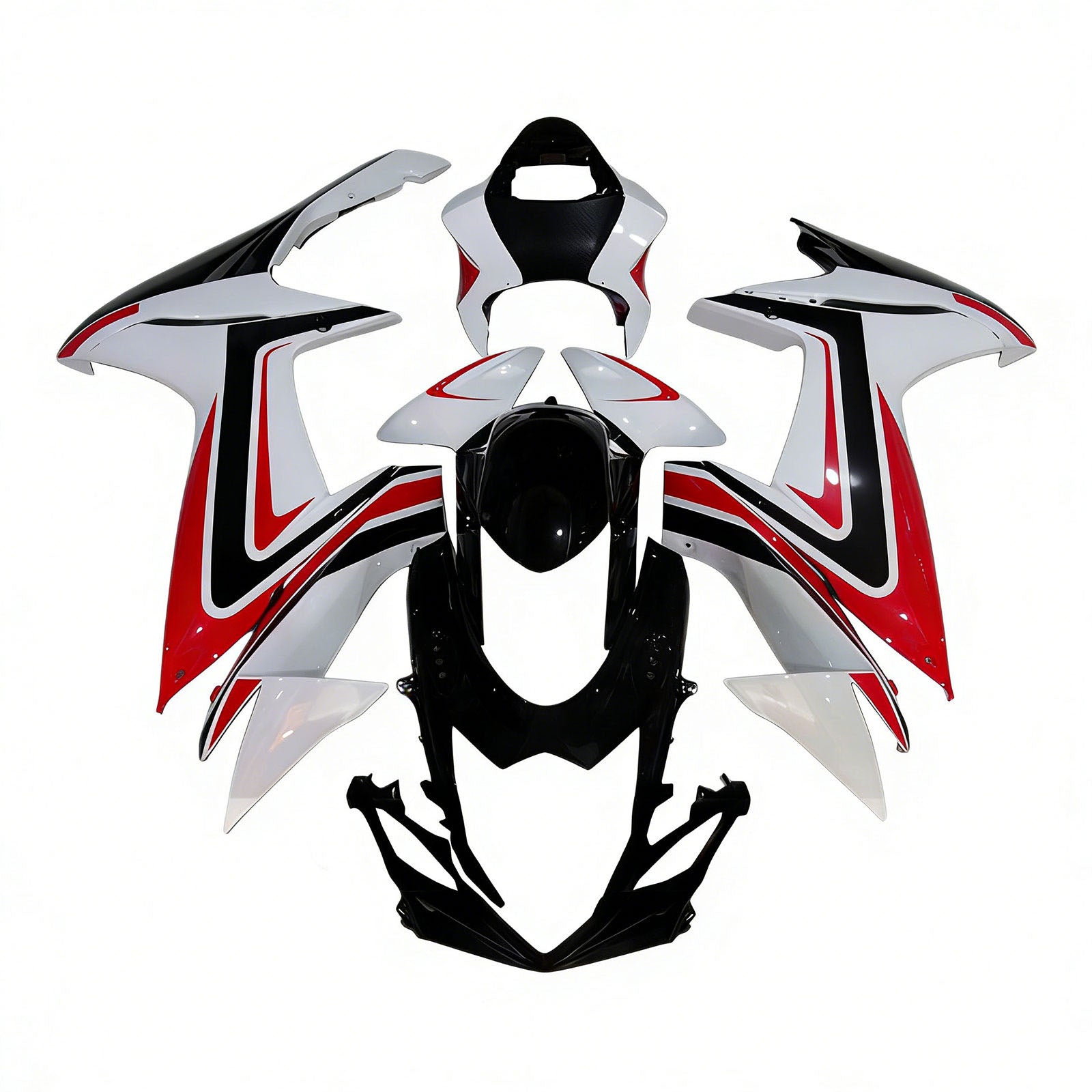Amotopart 2011-2026 K11 GSXR 600/750 Suzuki Rosso&WKit di carenatura bianca
