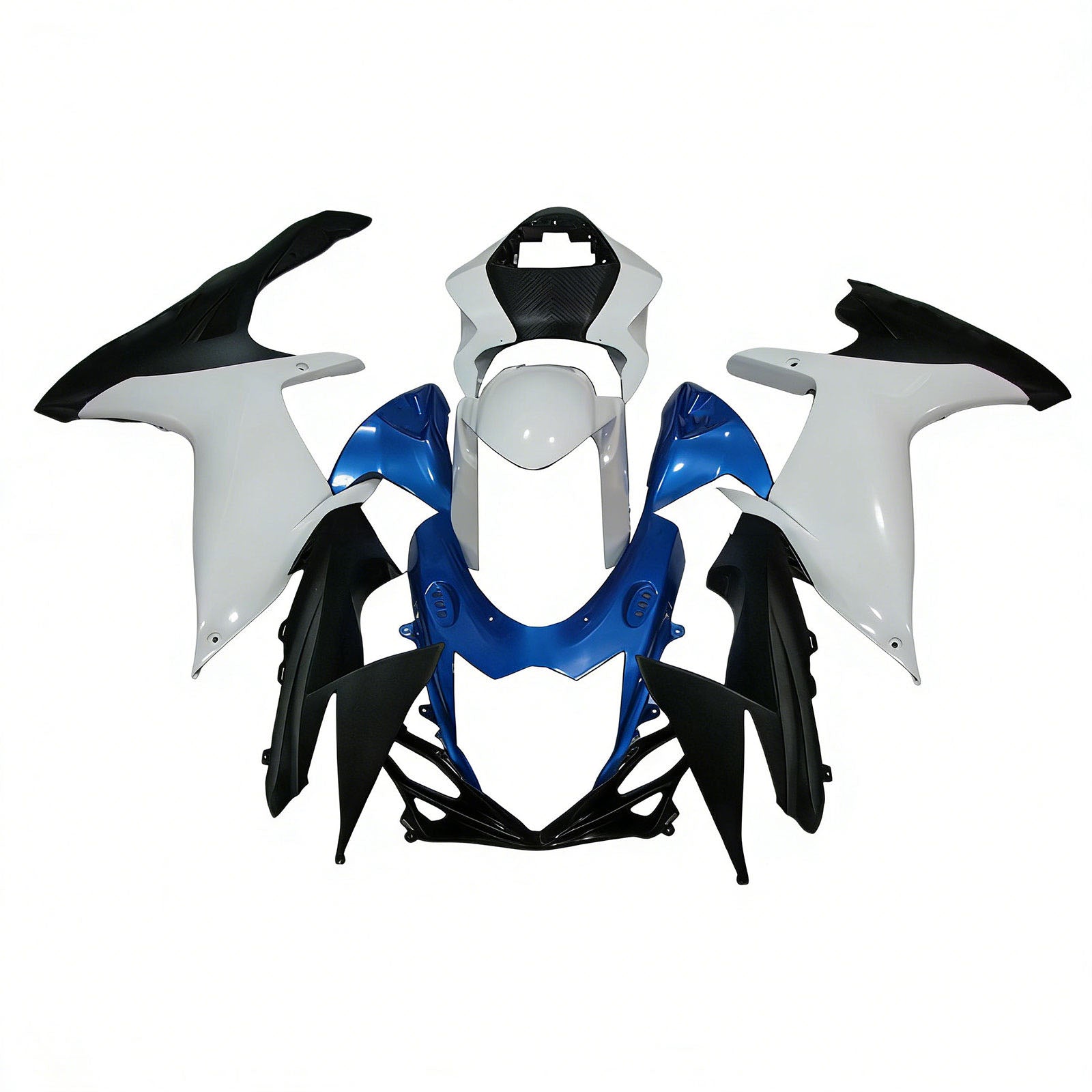Amotopart 2011-2026 K11 GSXR 600/750 Suzuki Blue&White Style2 Fairing Kit