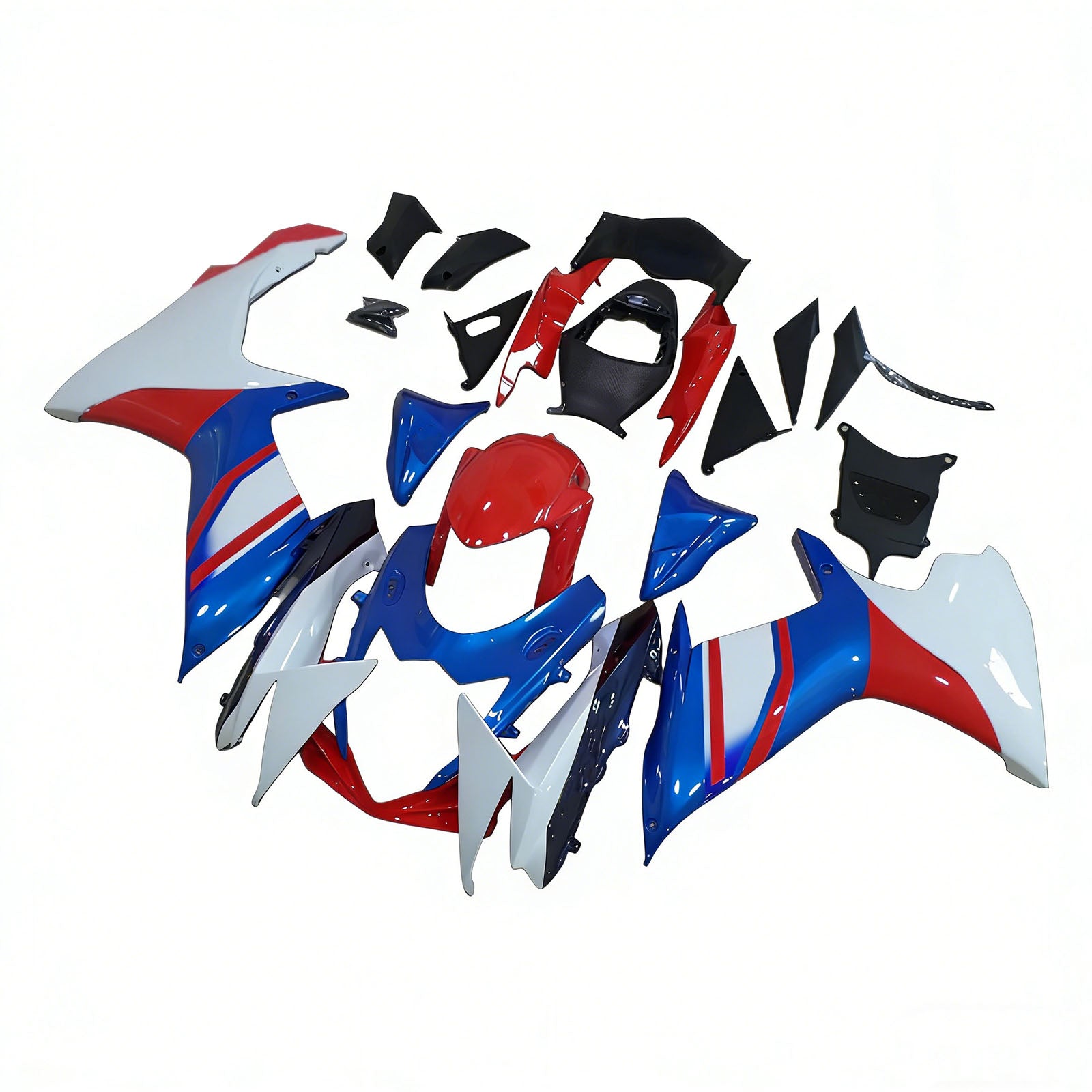 Amotopart 2011-2026 K11 GSXR 600/750 Suzuki Blue&Red Style1 Fairing Kit