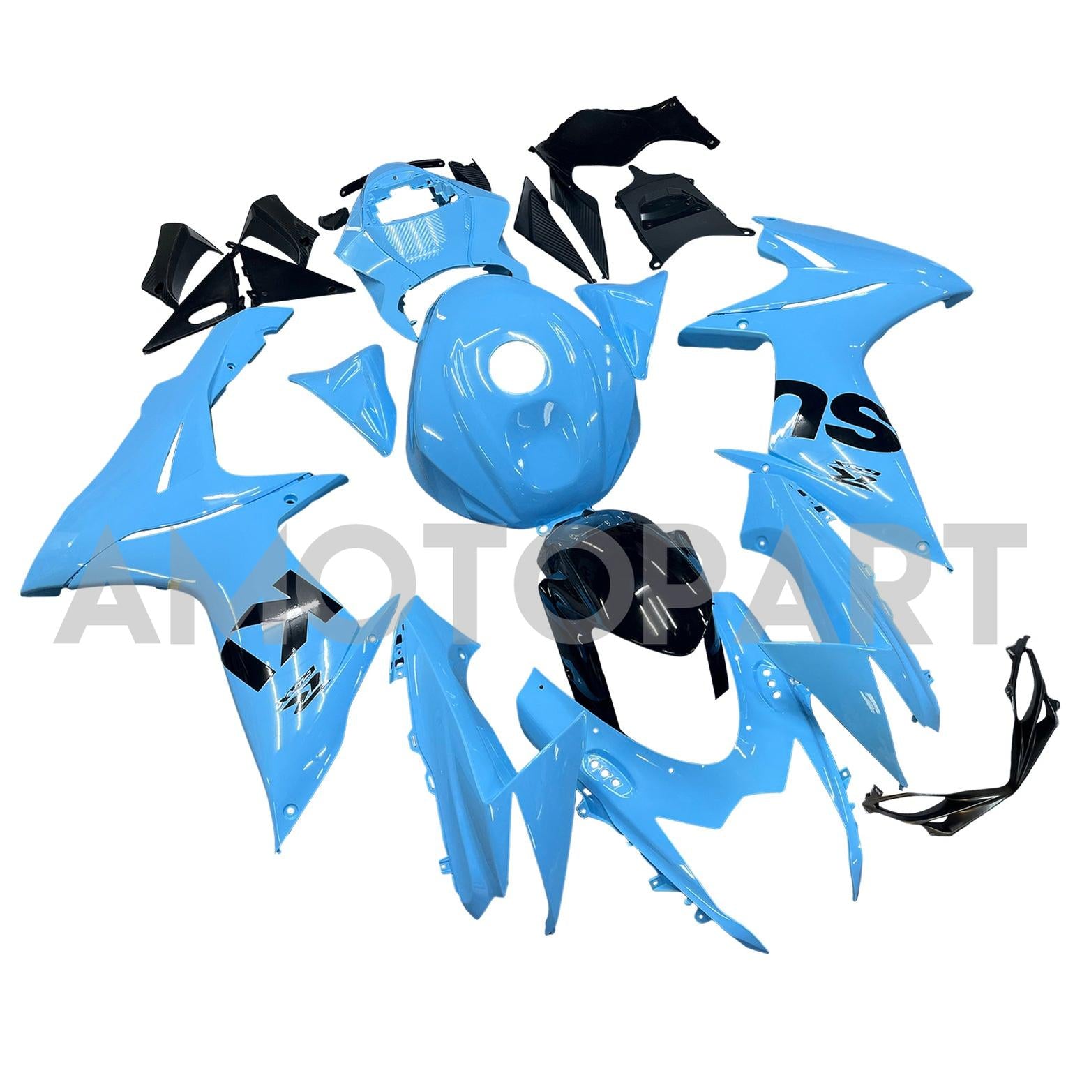 Amotopart 2011-2025 K11 GSXR 600/750 Suzuki Light Blue Fairing Kit