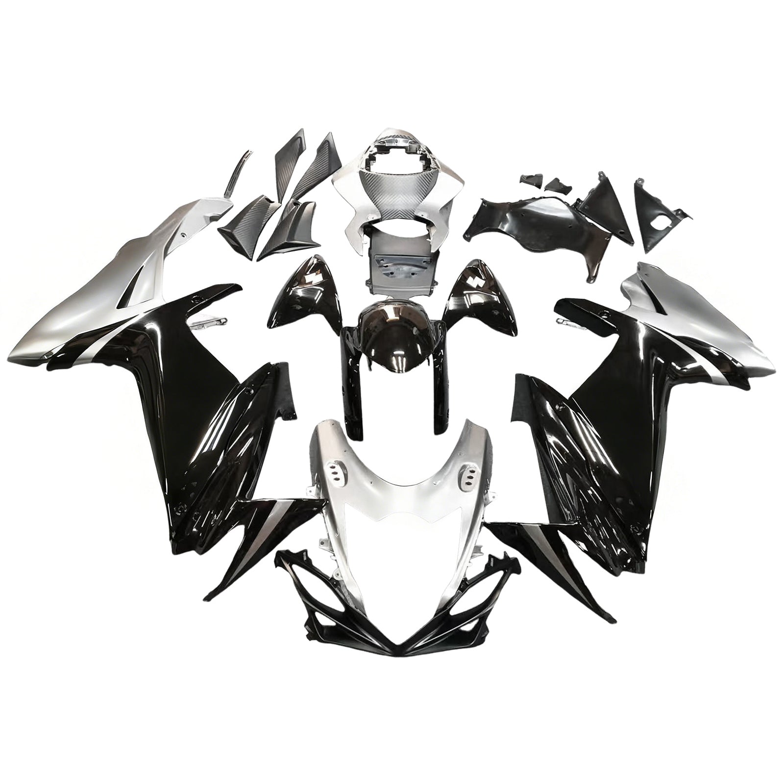Amotopart 2011-2025 K11 GSXR 600/750 Suzuki Black & Grey Fairing Kit