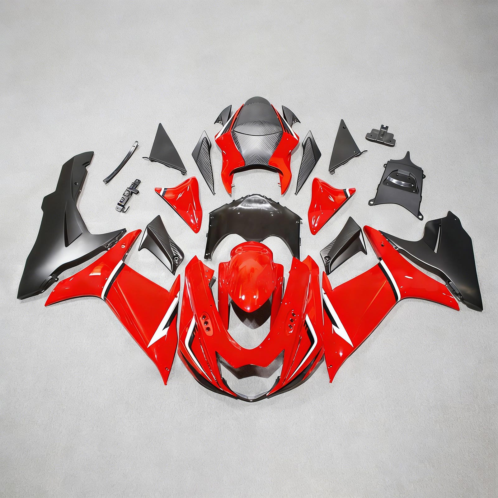 Amotopart 2011-2026 Suzuki GSXR 600/750 Red White Black Fairing Kit