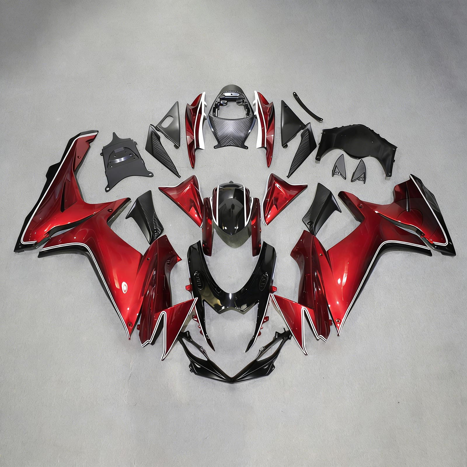 Amotopart 2011-2026 Suzuki GSXR 600/750 Red Black Fairing Kit