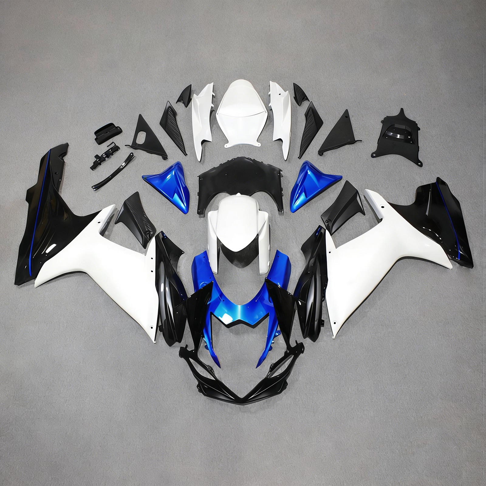 Amotopart 2011-2026 Suzuki GSXR 600/750 White Black Blue Fairing Kit