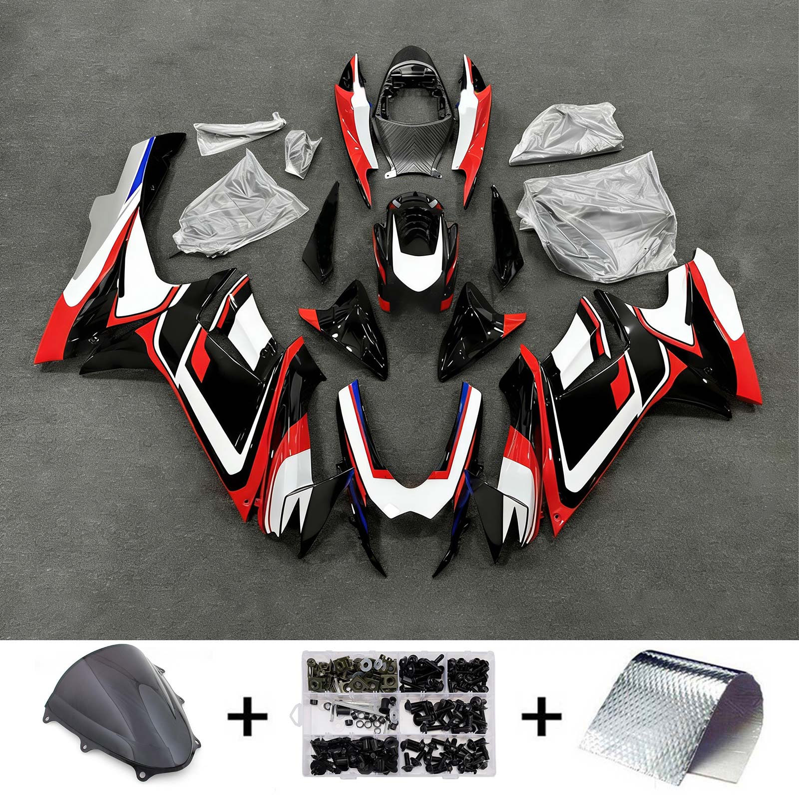 Amotopart 2011-2026 Suzuki GSXR 600/750 Červená Bílá Černá Sada kapotáže
