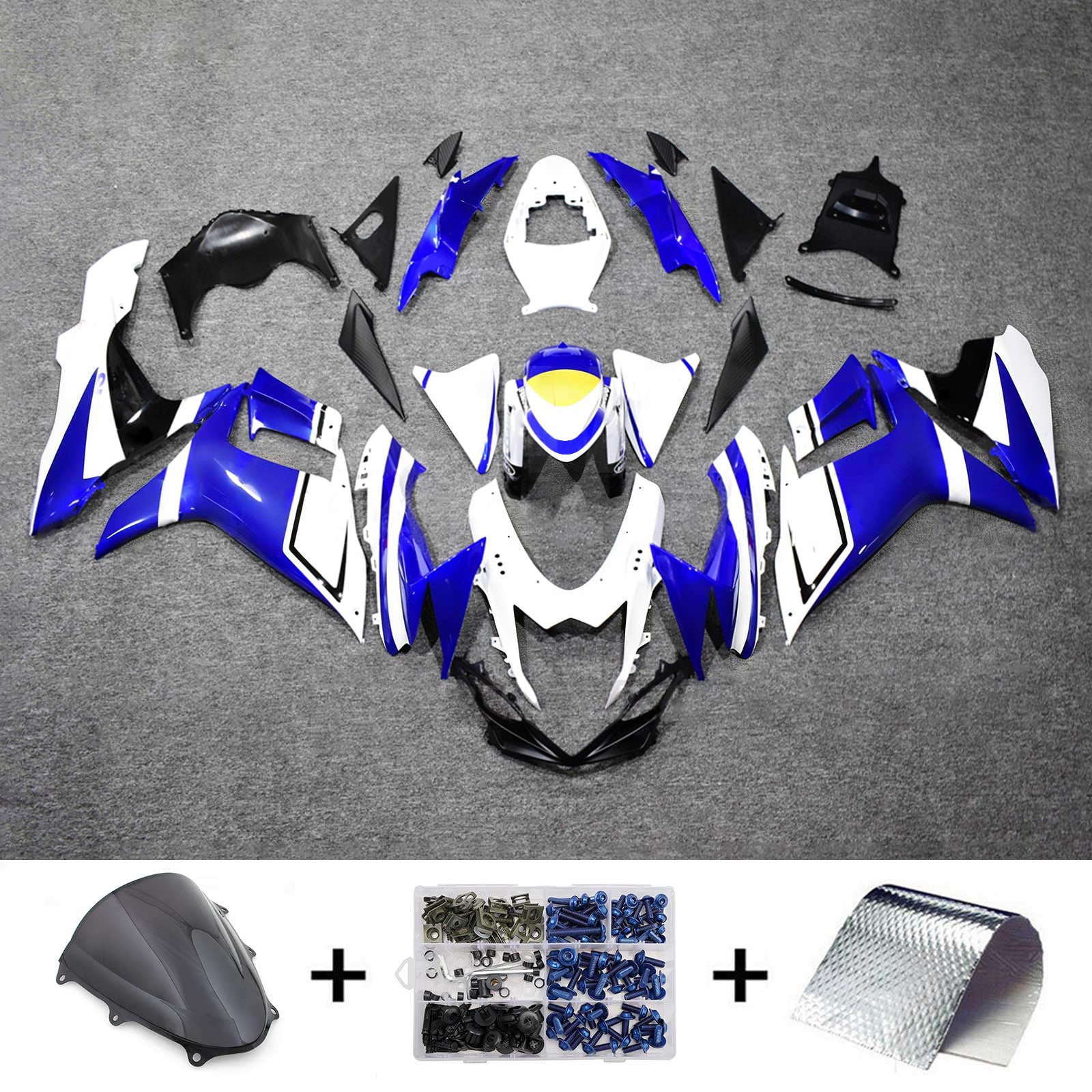 Zestaw owiewek Amotopart 2011-2026 Suzuki GSXR 600/750 niebiesko-biały