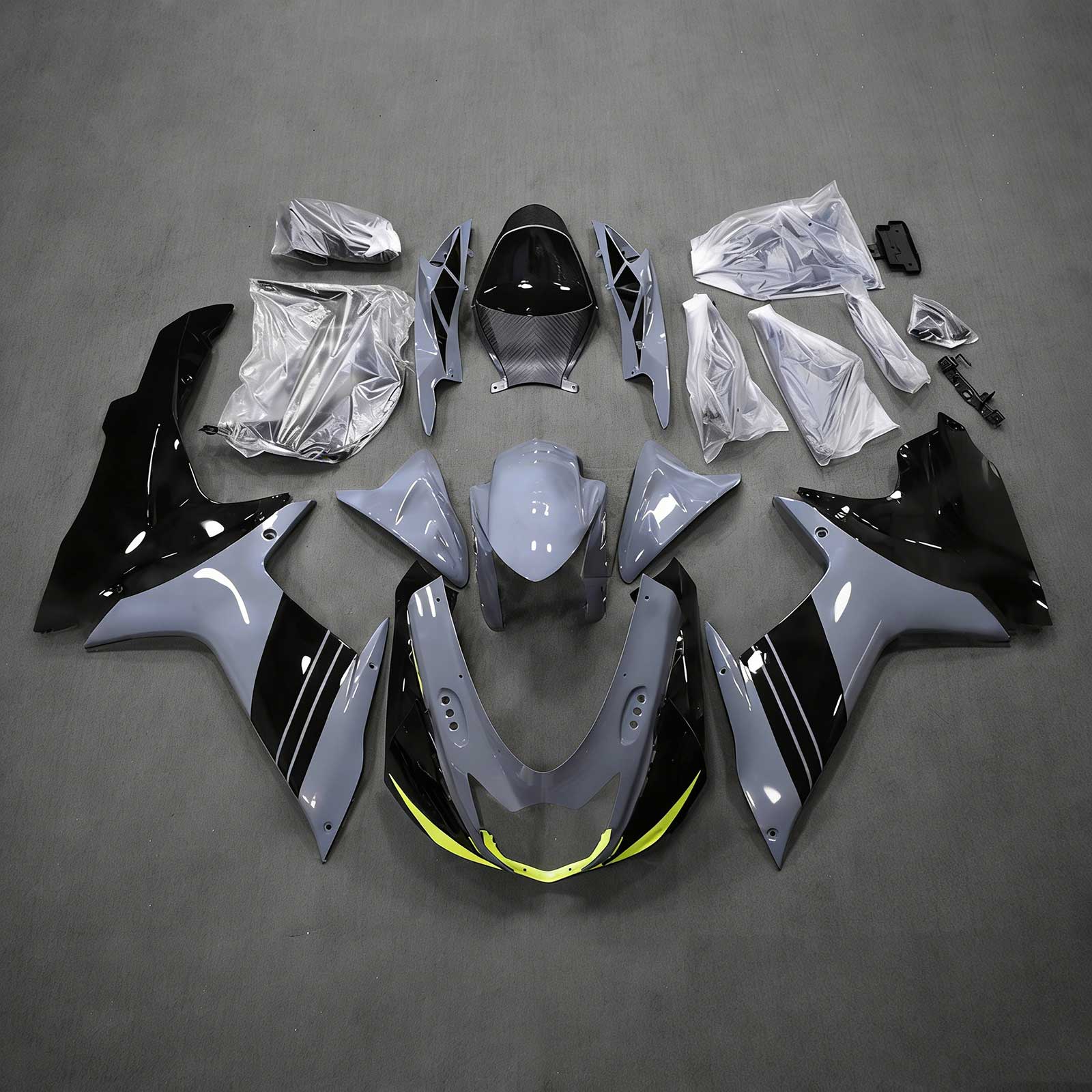 Amotopart 2011-2026 Suzuki GSXR 600/750 Grey Black Green Fairing Kit