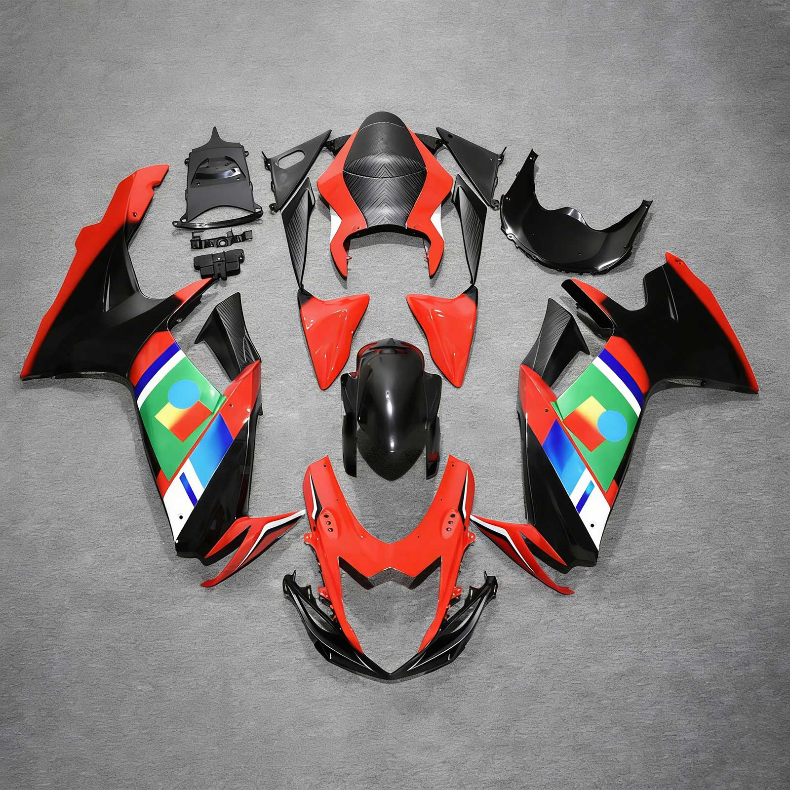 Amotopart 2011-2026 Suzuki GSXR 600/750 Red Black Green Blue Fairing Kit