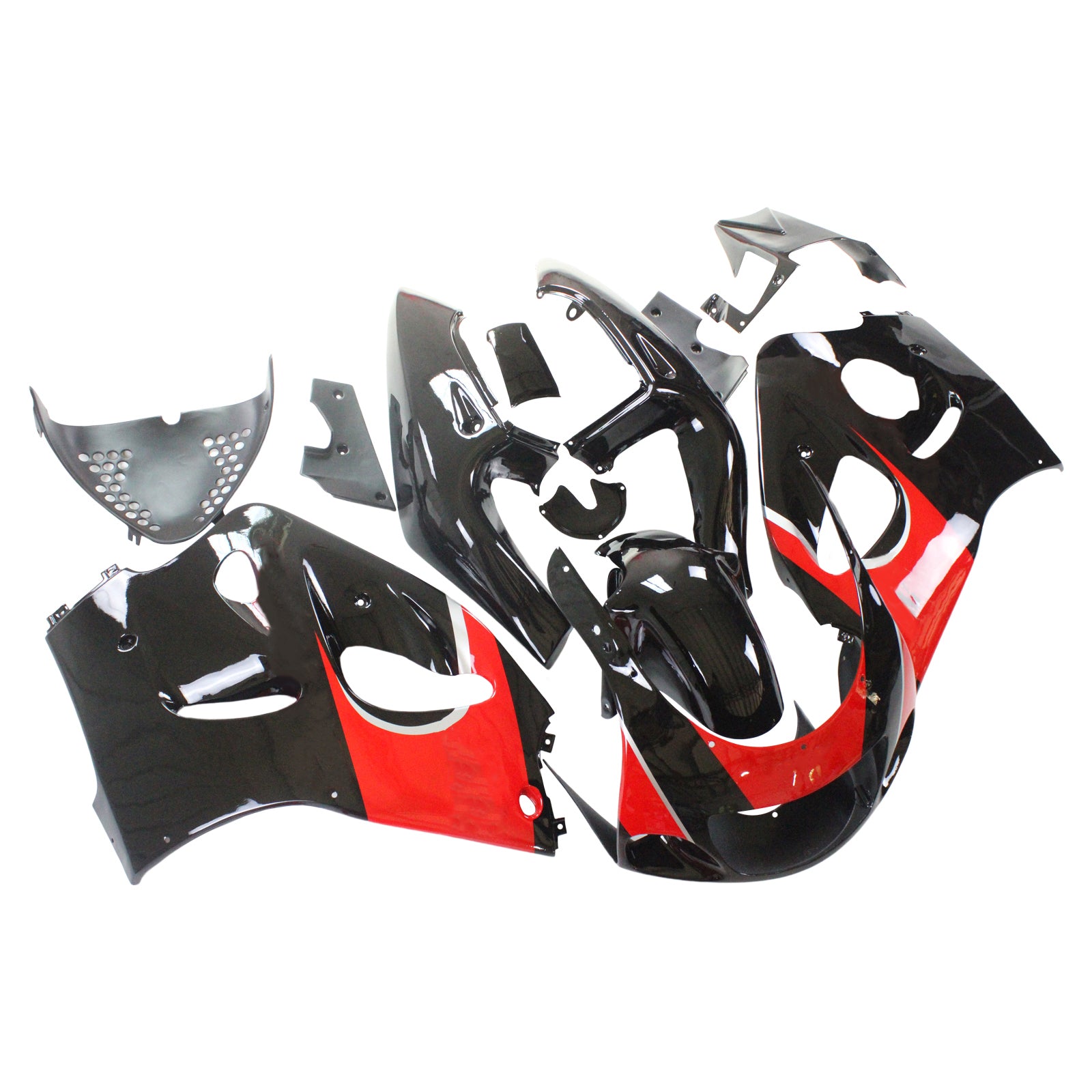 Amotopart Suzuki 1996-2000 GSXR 600/750 Black Red Fairing Kit