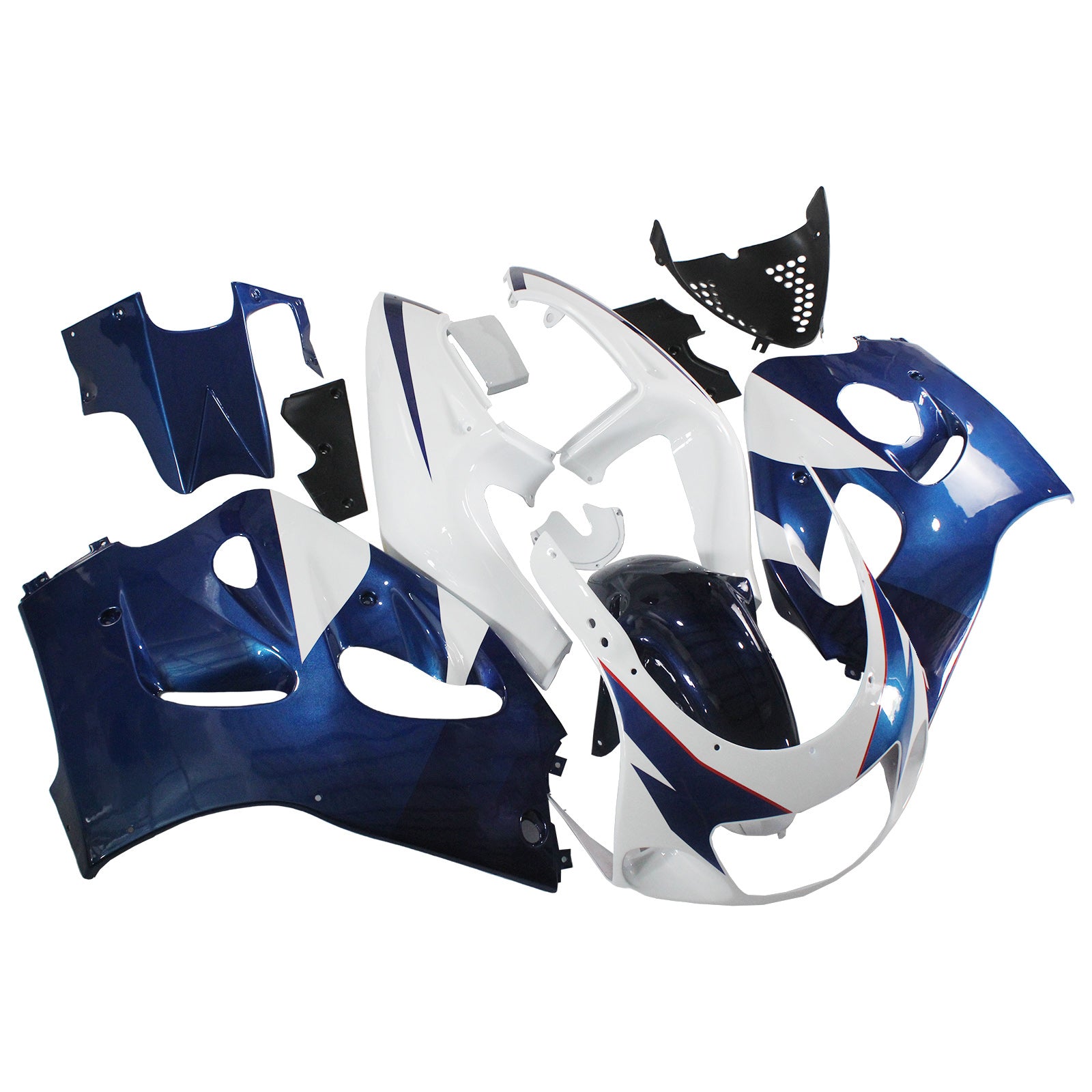 Amotopart Suzuki 1996-2000 GSXR 600/750 Blue White Fairing Kit