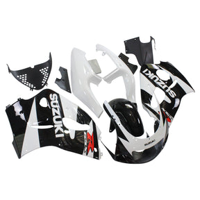 Amotopart Suzuki 1996-2000 GSXR 600/750 Black White Fairing Kit