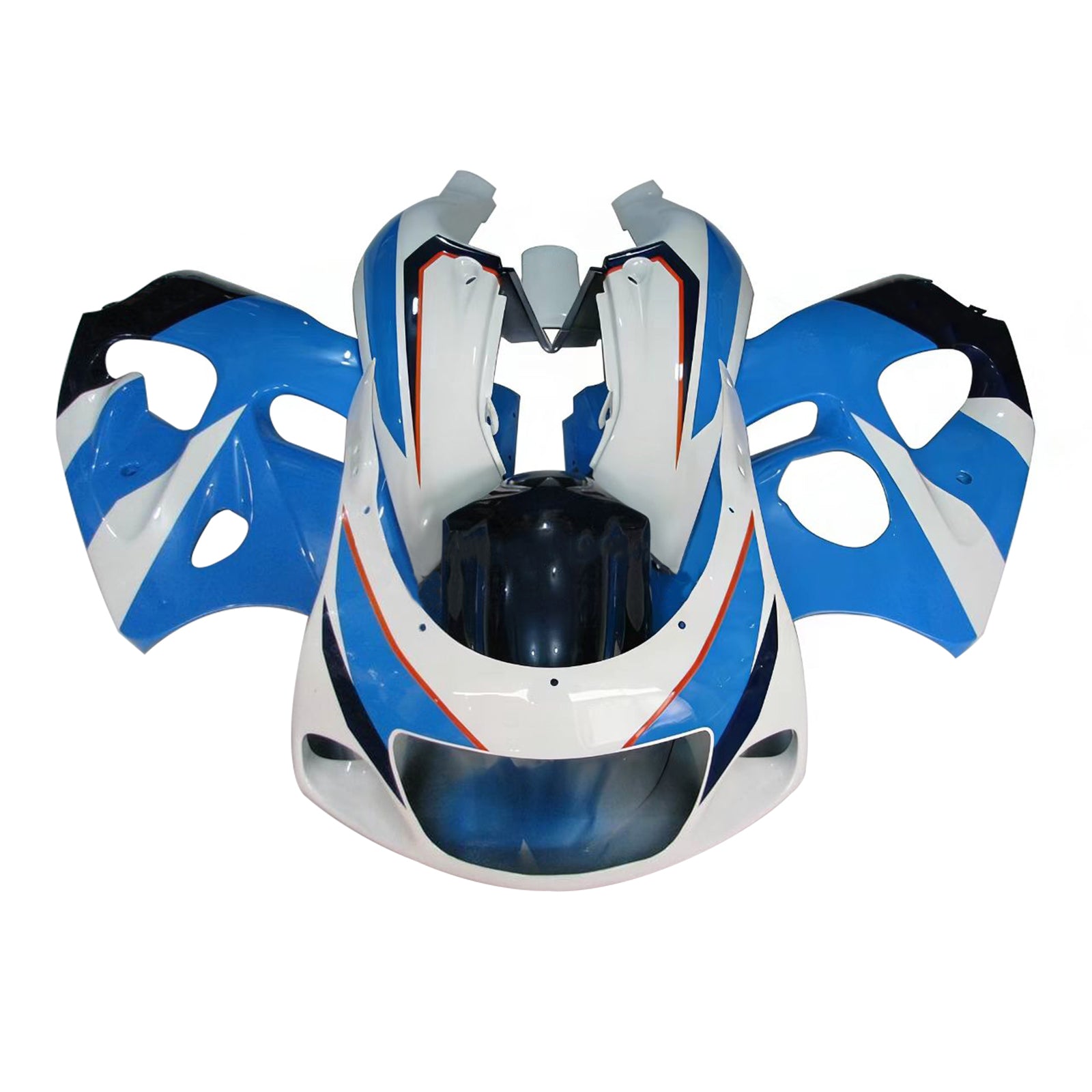 Amotopart Suzuki GSXR600 1996-2000 GSXR750 1996-1999 Blue & White Style2 Fairing Kit