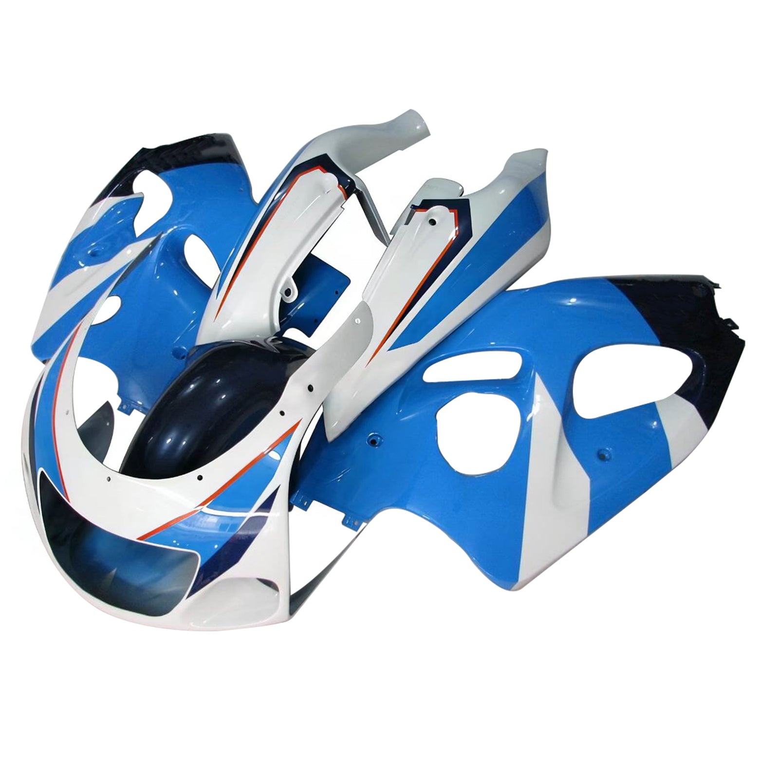 Amotopart Suzuki GSXR600 1996-2000 GSXR750 1996-1999 Blue & White Style2 Fairing Kit