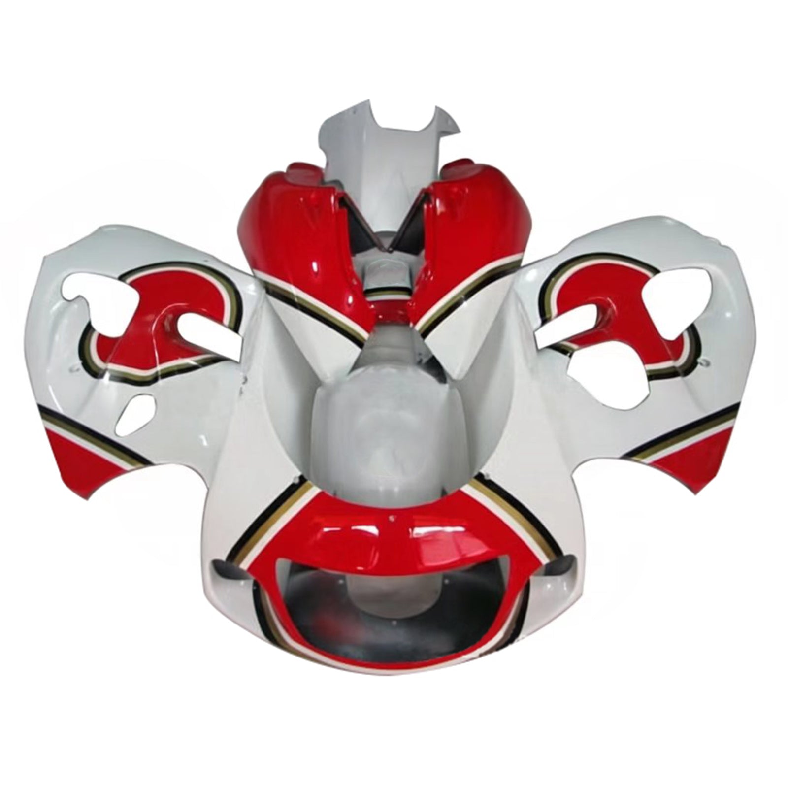 Amotopart Suzuki GSXR600 1996-2000 GSXR750 1996-1999 White & Red Style1 Fairing Kit