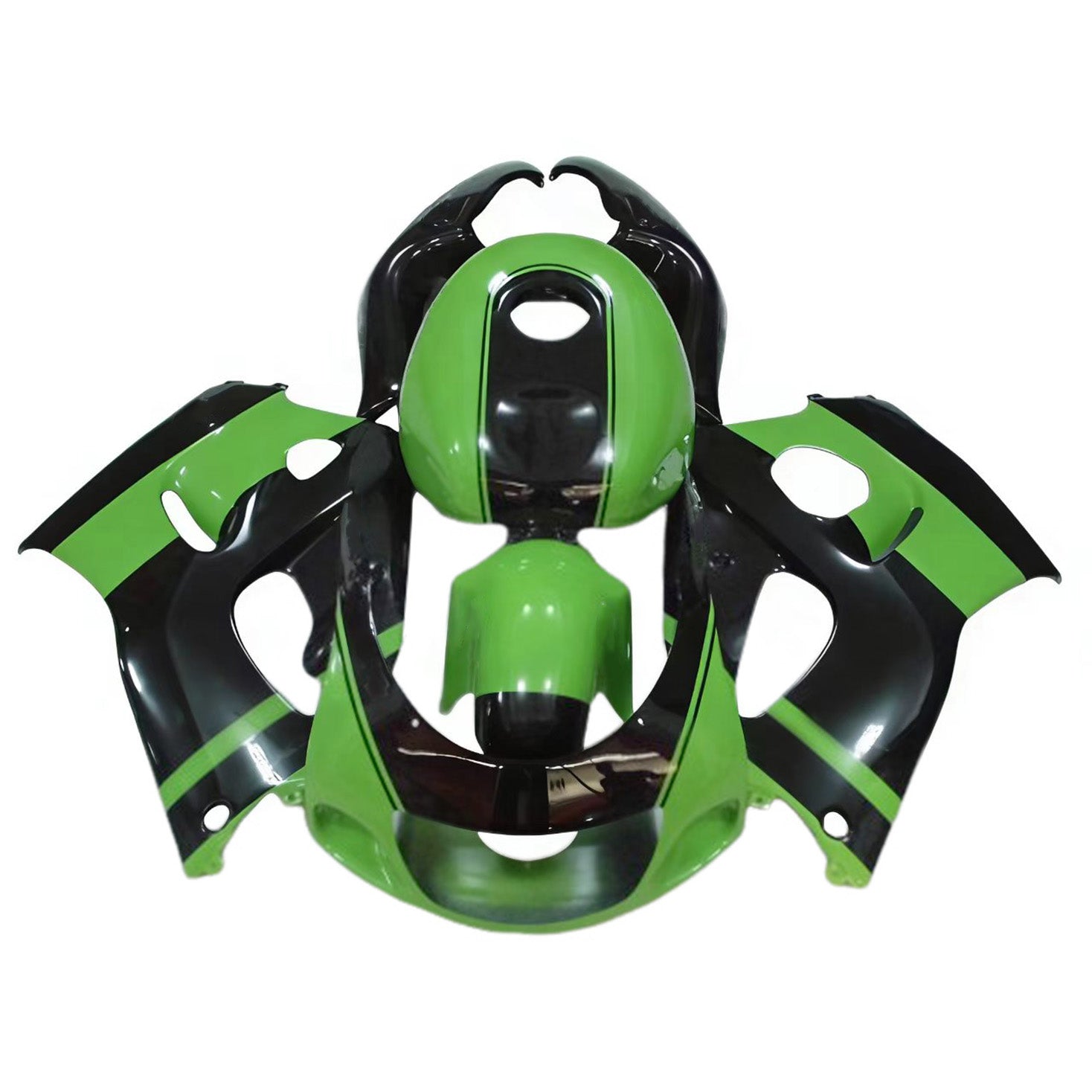 Amotopart Suzuki GSXR600 1996-2000 GSXR750 1996-1999 Green&Black Fairing Kit
