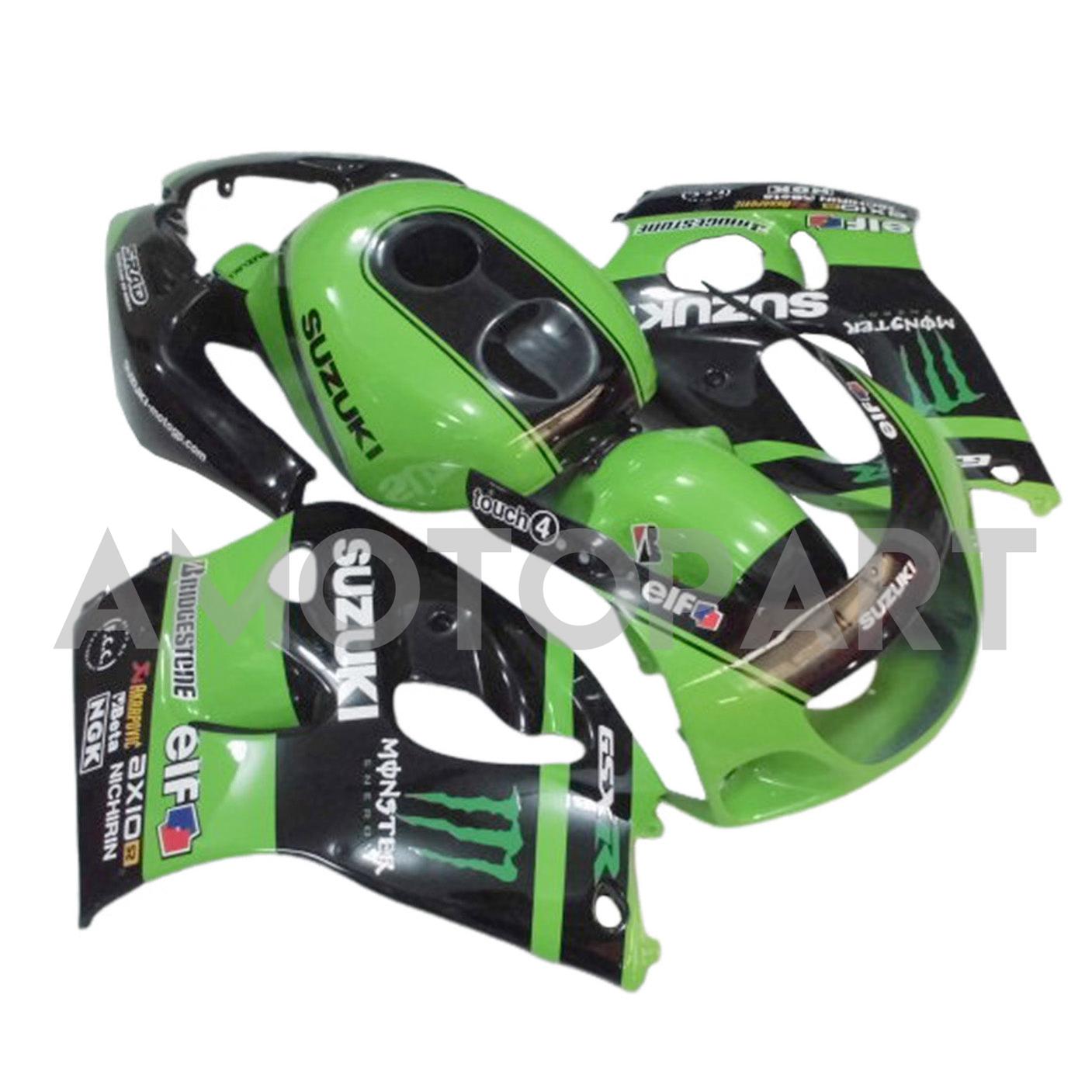 Amotopart Suzuki GSXR600 1996-2000 GSXR750 1996-1999 Grün&Schwarzes Verkleidungskit