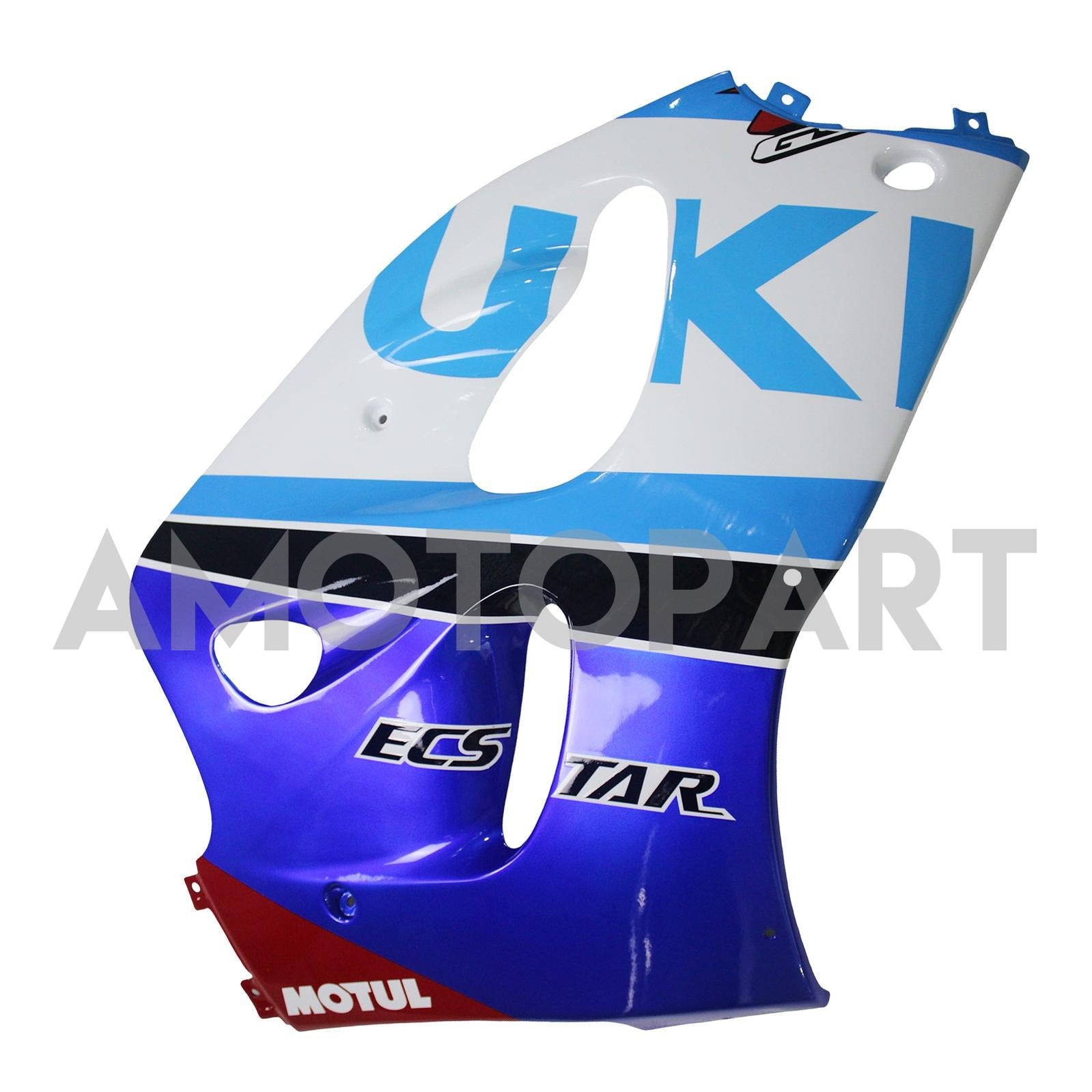 Amotopart Suzuki GSXR600 1996-2000 GSXR750 1996-1999, Blau&Weißes Style6-Verkleidungskit