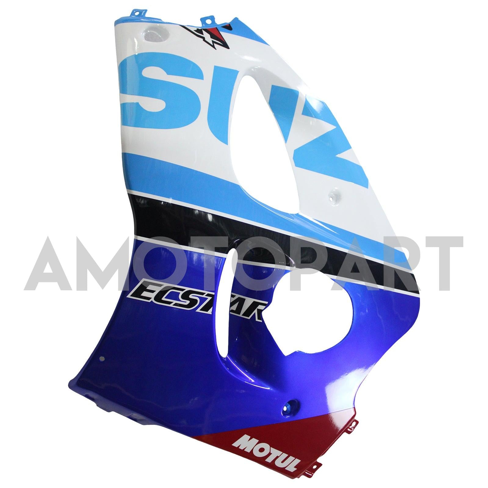 Amotopart Suzuki GSXR600 1996-2000 GSXR750 1996-1999, Blau&Weißes Style6-Verkleidungskit