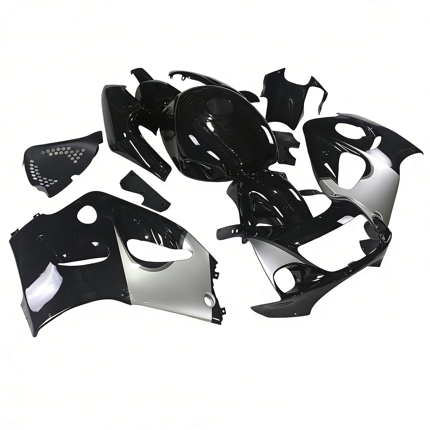 Amotopart Suzuki GSXR600 1996-2000 GSXR750 1996-1999 Black & Grey Failing Kit