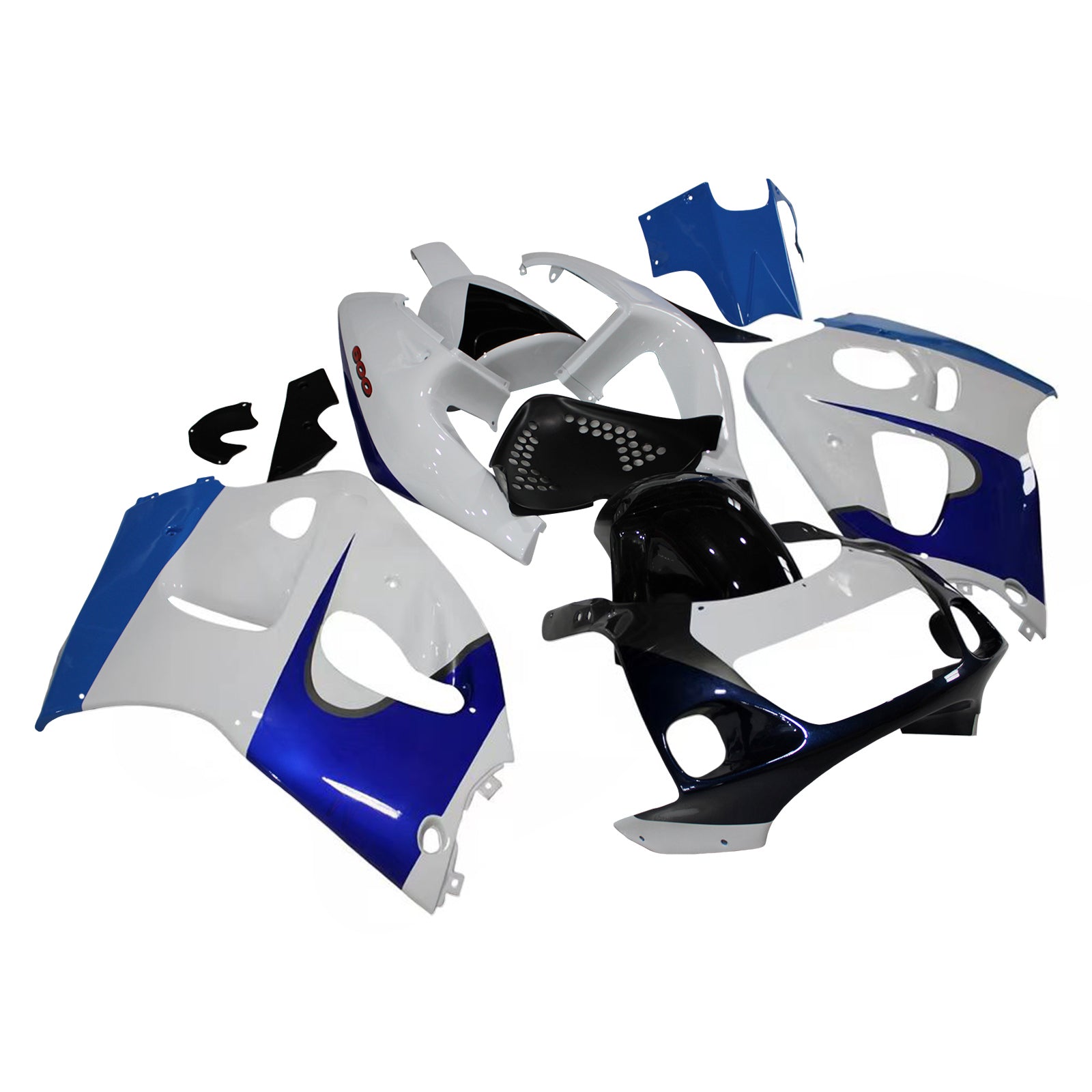 Amotopart Suzuki GSXR600 1996-2000 GSXR750 1996-1999 Blue&White Style4 Fairing Kit